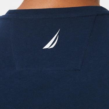  Nautica Erkek Lacivert Regular Fit Baskılı T-Shirt
