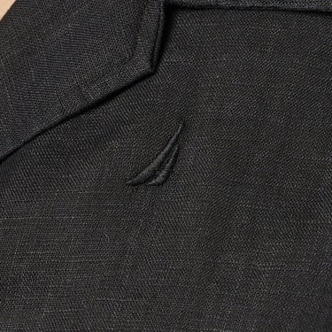  Nautica Kadın Siyah Regular Fit Keten Gömlek