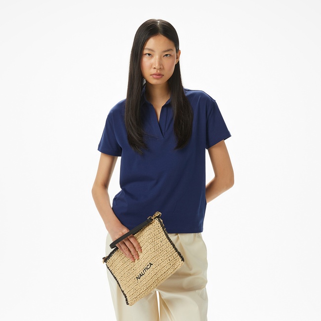  Nautica Kadın Lacivert Regular Fit Polo