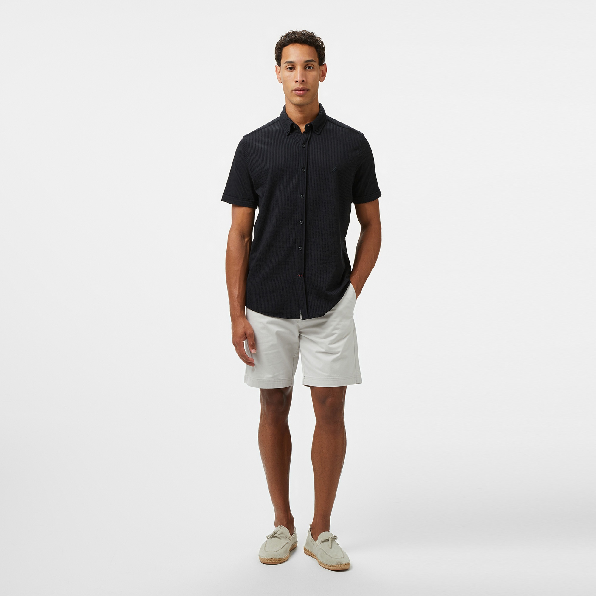 Nautica Erkek Siyah Classic Fit Gömlek