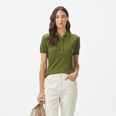  Nautica Kadın Yeşil Regular Fit Polo