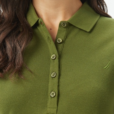  Nautica Kadın Yeşil Regular Fit Polo