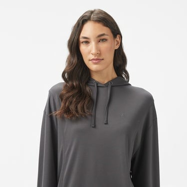  Nautica Kadın Gri Regular Fit Kapüşonlu Sweatshirt