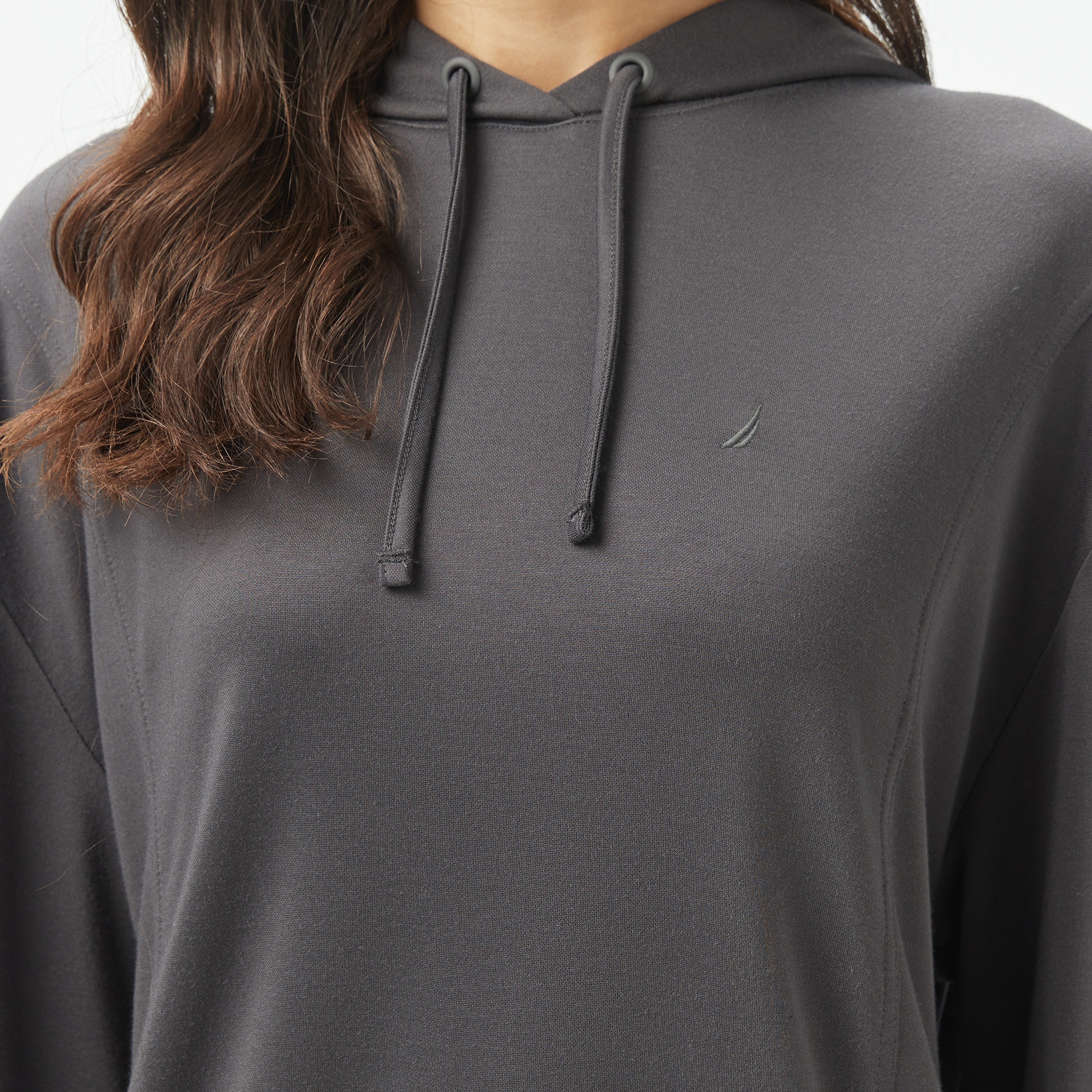 Nautica Kadın Gri Regular Fit Kapüşonlu Sweatshirt