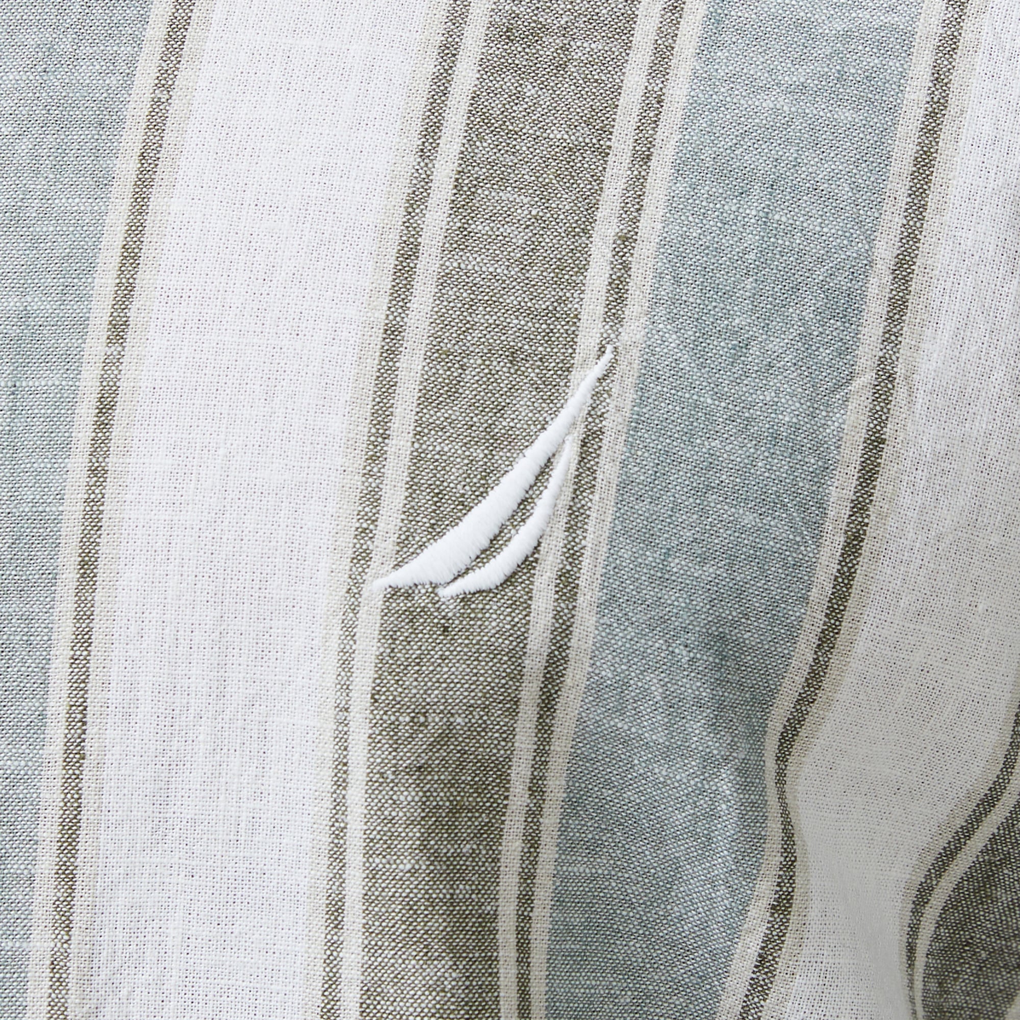  Nautica Erkek Yeşil Classic Fit Çizgili Gömlek