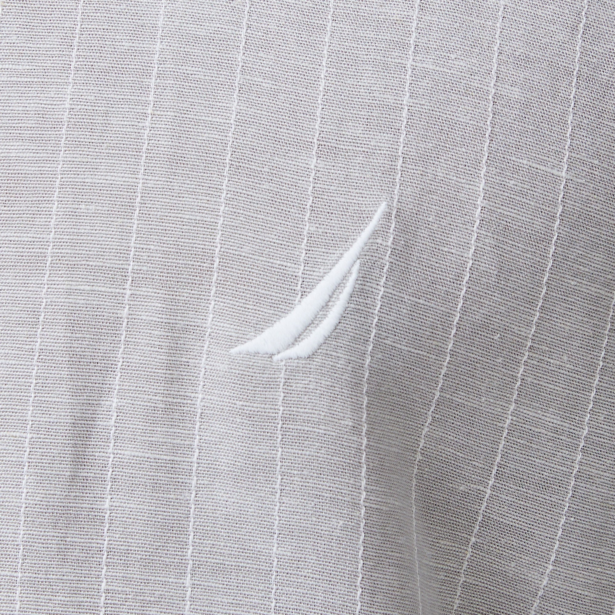 Nautica Erkek Gri Classic Fit Çizgili Gömlek