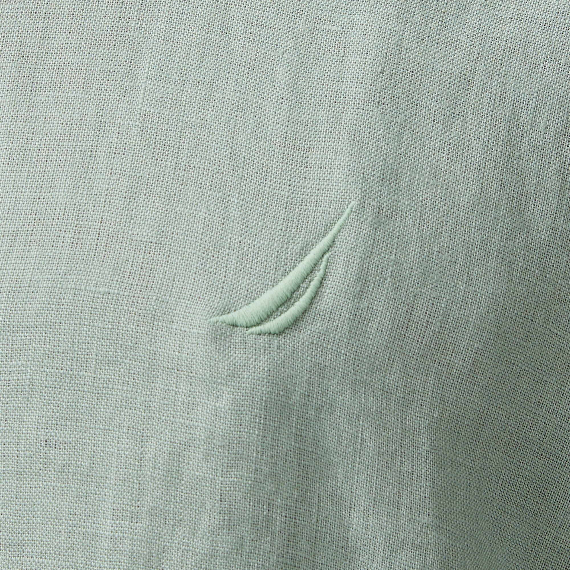 Nautica Erkek Yeşil Classic Fit Keten Gömlek