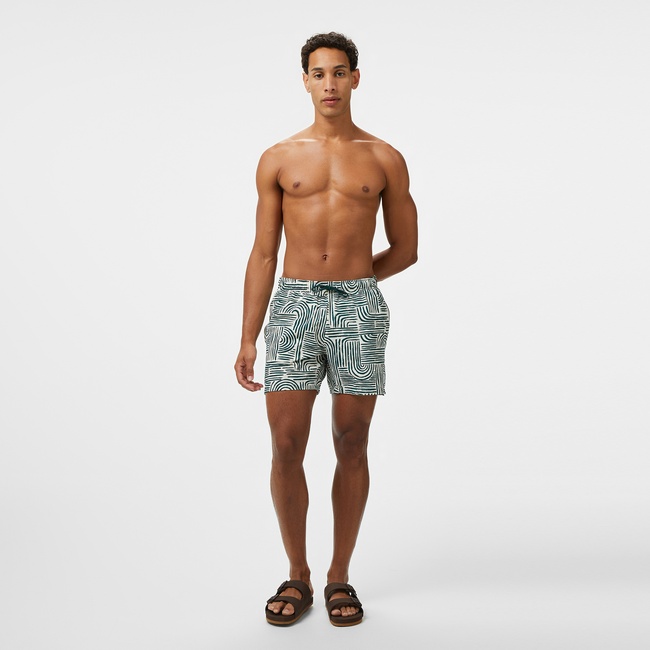  Nautica Erkek Yeşil Regular Fit Desenli Mayo Şort