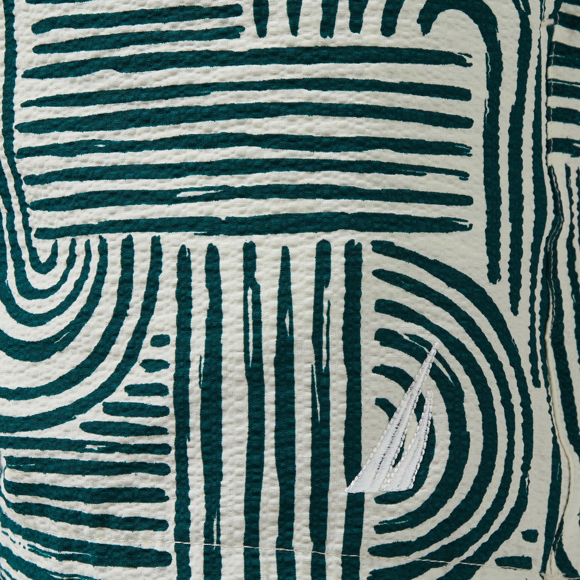 Nautica Erkek Yeşil Regular Fit Desenli Deniz Şortu