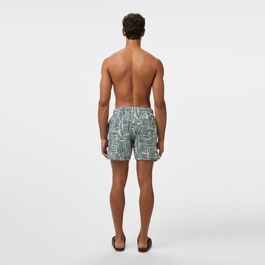  Nautica Erkek Yeşil Regular Fit Desenli Mayo Şort