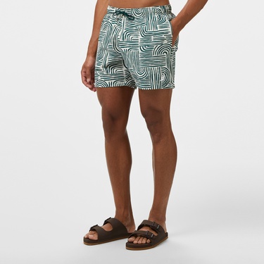  Nautica Erkek Yeşil Regular Fit Desenli Mayo Şort