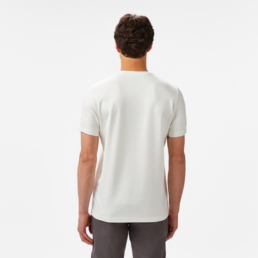  Nautica Erkek Krem Classic Fit T-Shirt