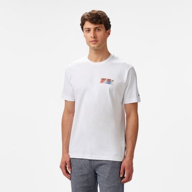  Nautica Erkek Beyaz Regular Fit T-Shirt