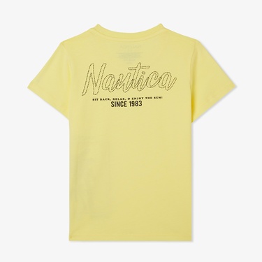  Nautica Erkek Çocuk Sarı Regular Fit Baskılı T-Shirt