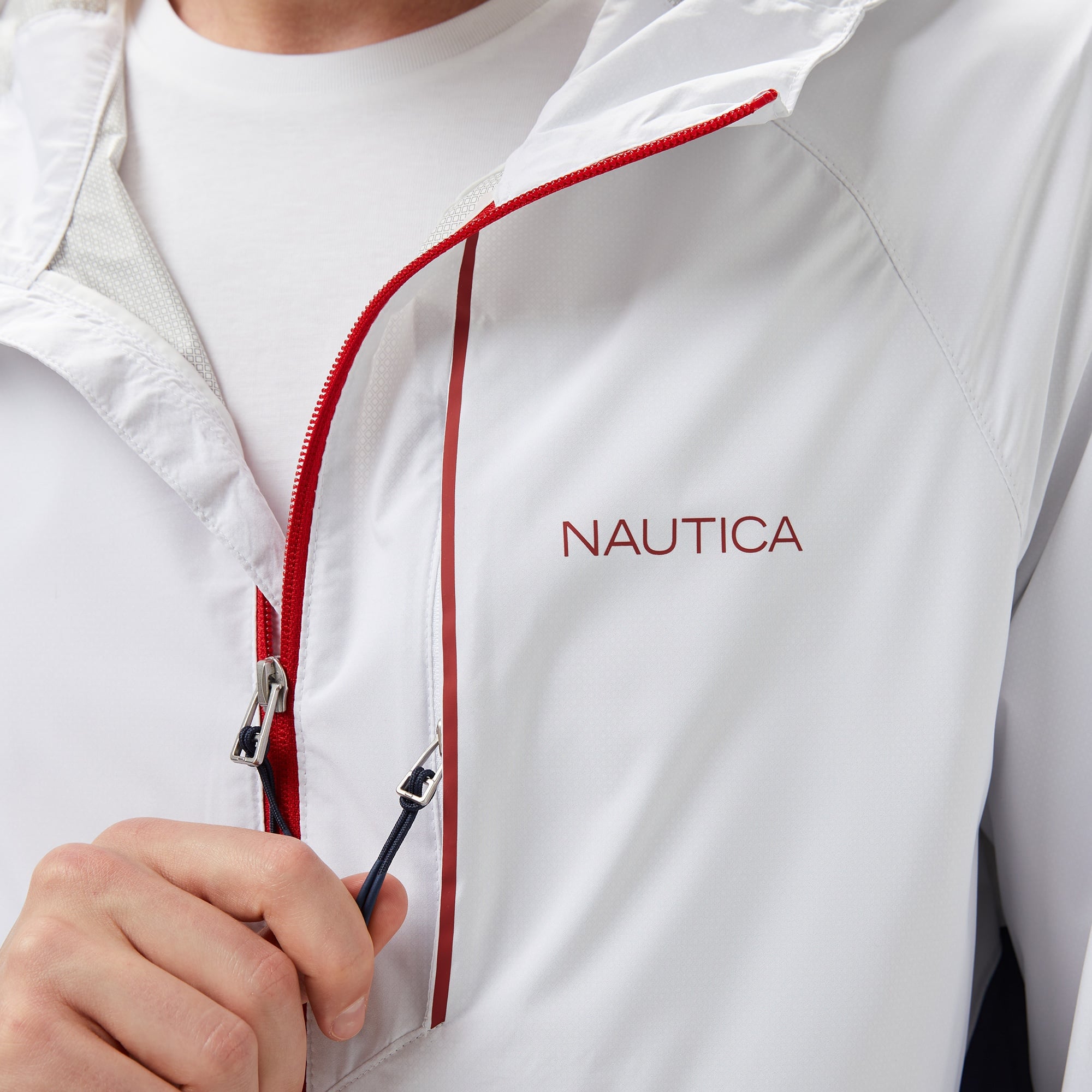 Nautica Erkek Beyaz Regular Fit Dik Yaka Mont