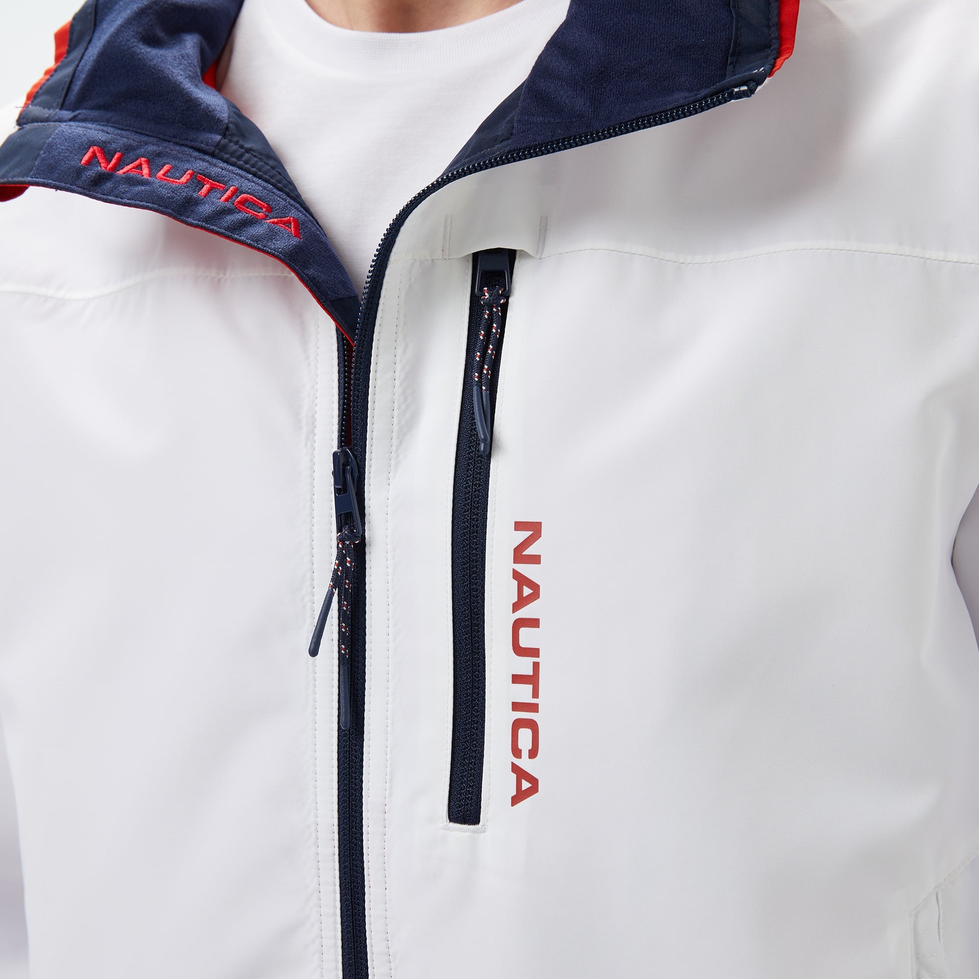 Nautica Erkek Beyaz Regular Fit Dik Yaka Mont