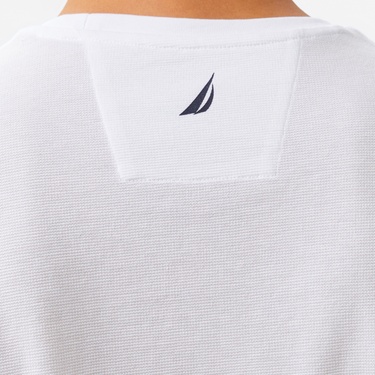  Nautica Erkek Beyaz Regular Fit Baskılı T-Shirt