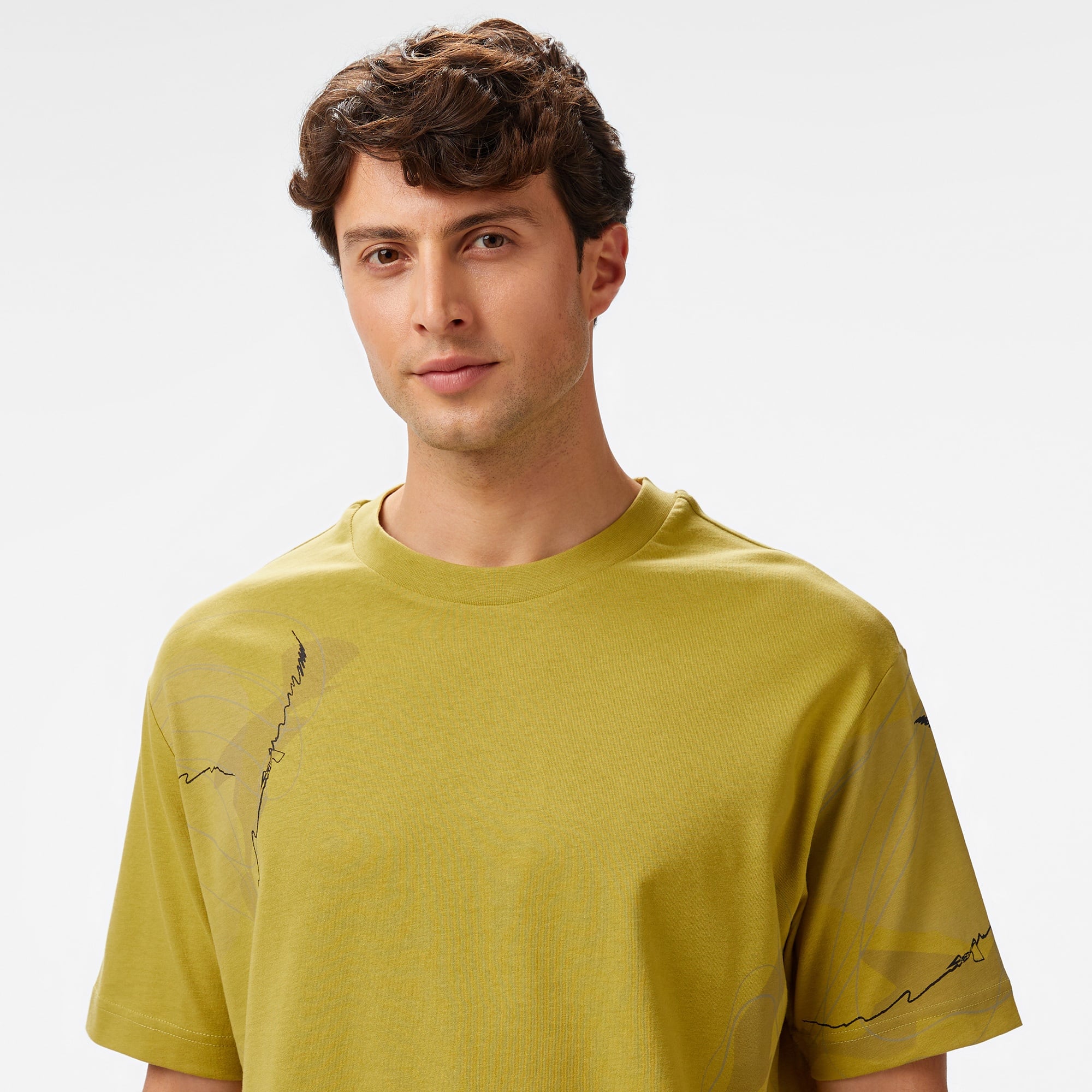 Nautica Erkek Yeşil Regular Fit Baskılı T-Shirt