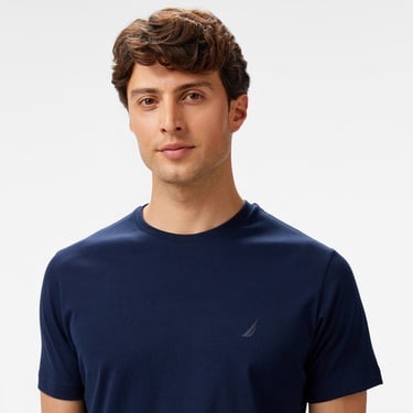  Nautica Erkek Lacivert Regular Fit Baskılı T-Shirt