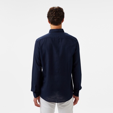  Nautica Erkek Lacivert Classic Fit Gömlek