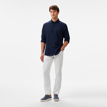  Nautica Erkek Lacivert Classic Fit Gömlek