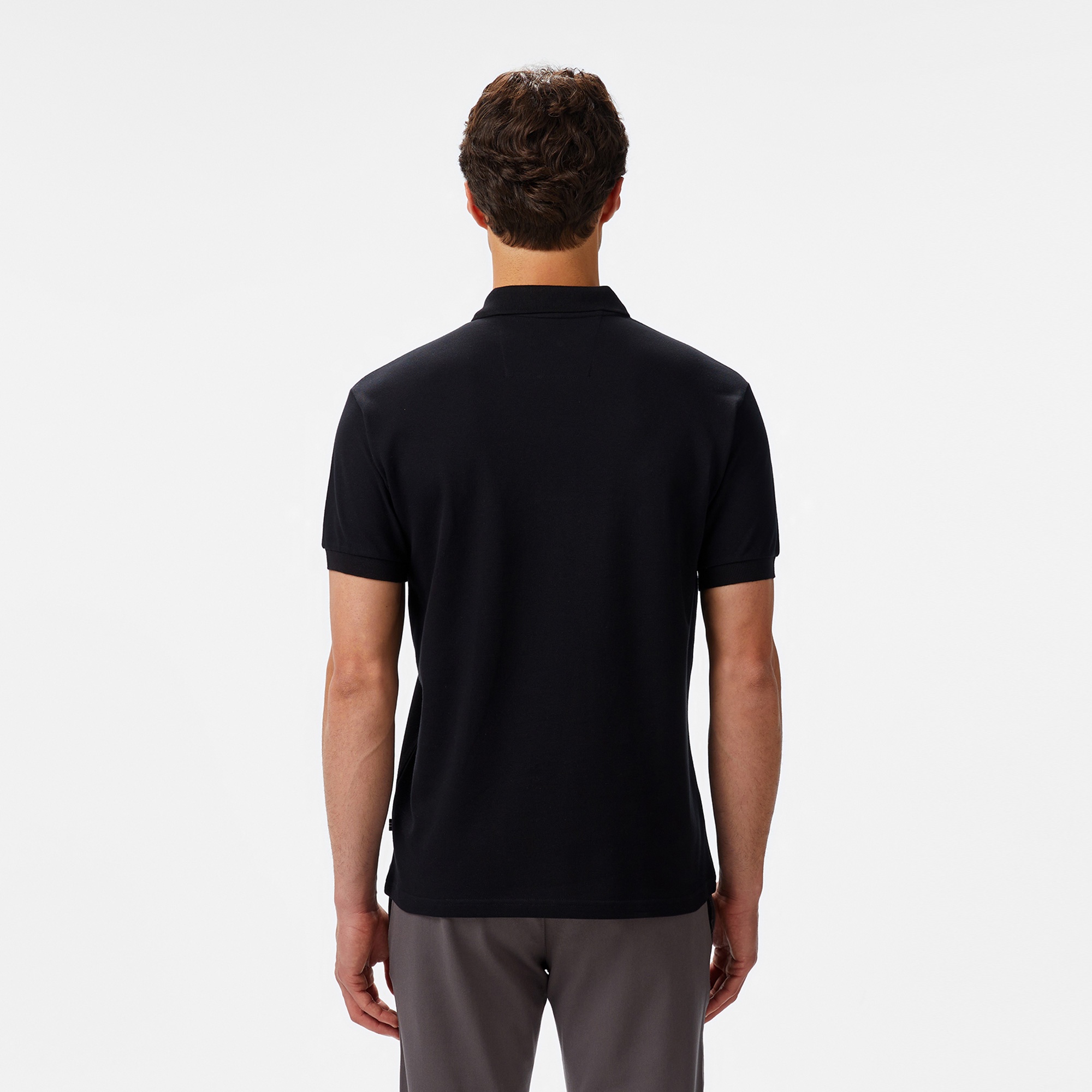 Nautica Erkek Siyah Classic Fit Polo Yaka T-Shirt