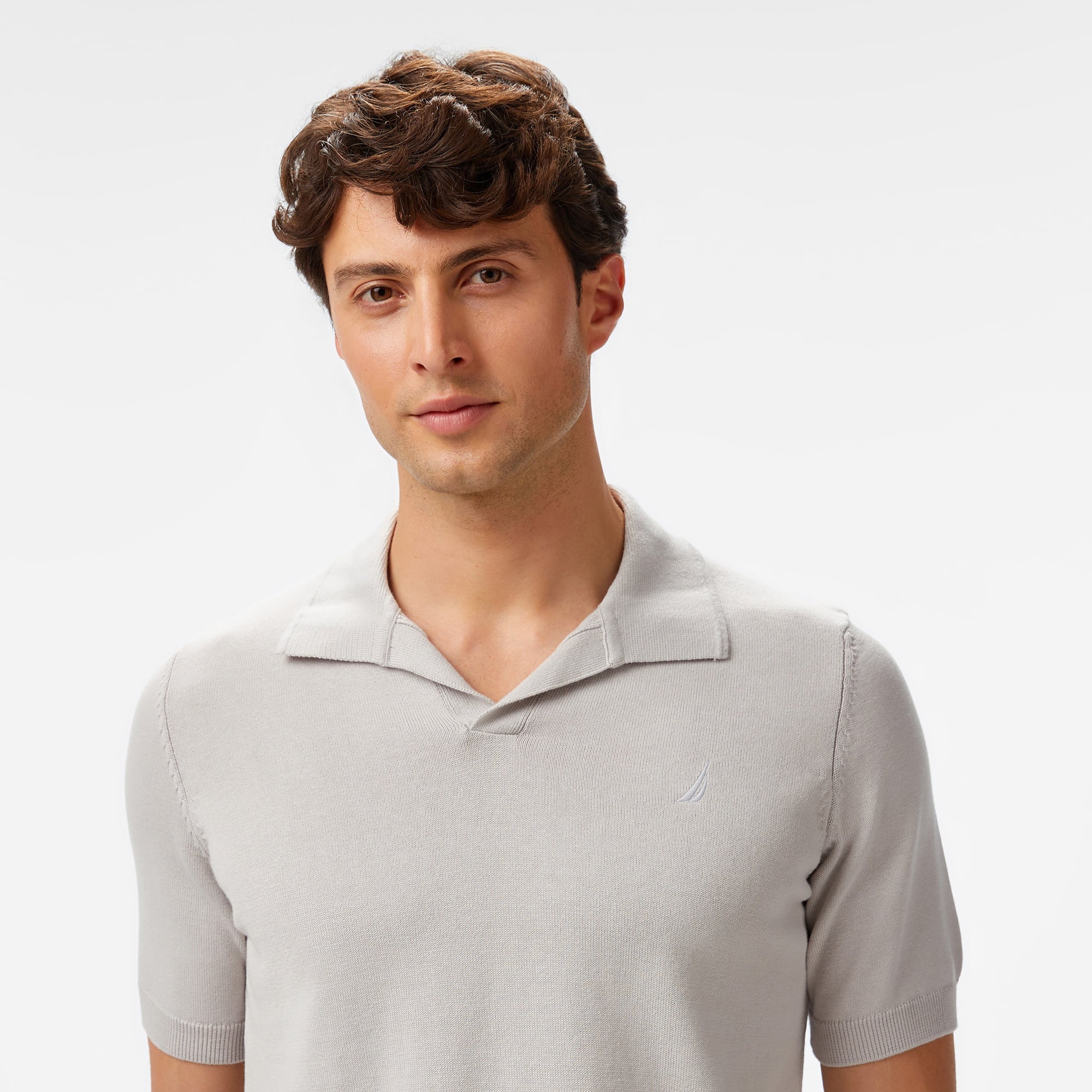 Nautica Erkek Gri Classic Fit Triko