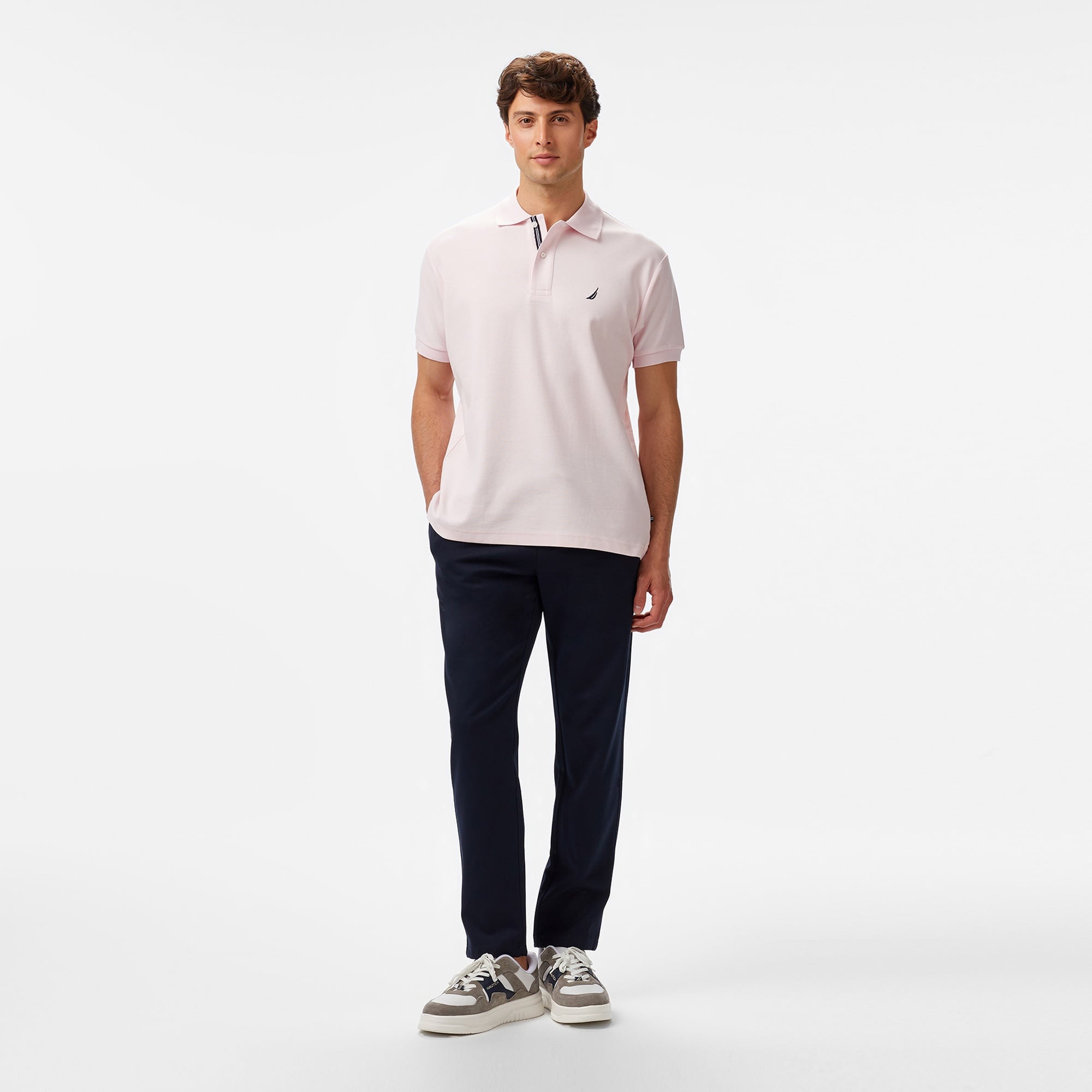 Nautica Erkek Pembe Classic Fit Polo Yaka T-Shirt