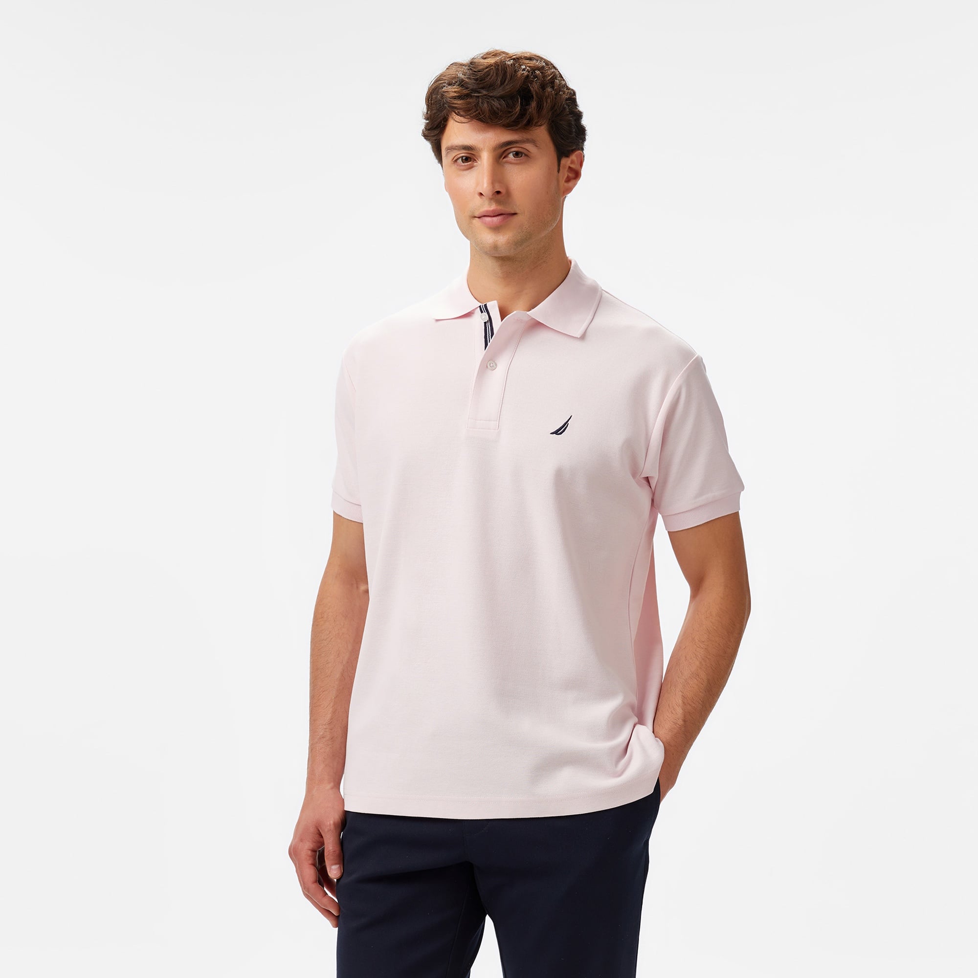 Nautica Erkek Pembe Classic Fit Polo Yaka T-Shirt