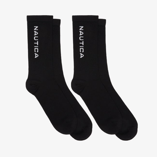  Nautica Unisex Siyah 2'li Çorap