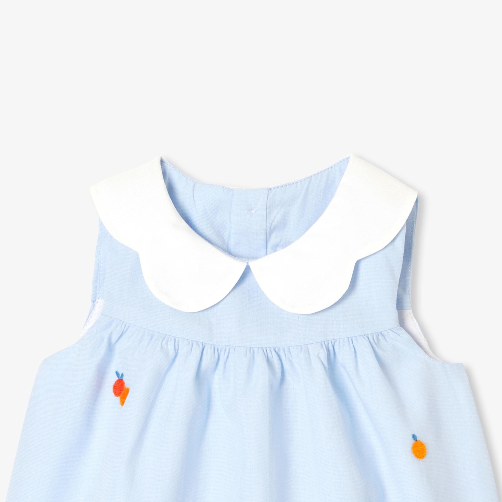 Jacadi Paris Yenidoğan Kız Bebek Motifli Poplin Elbise