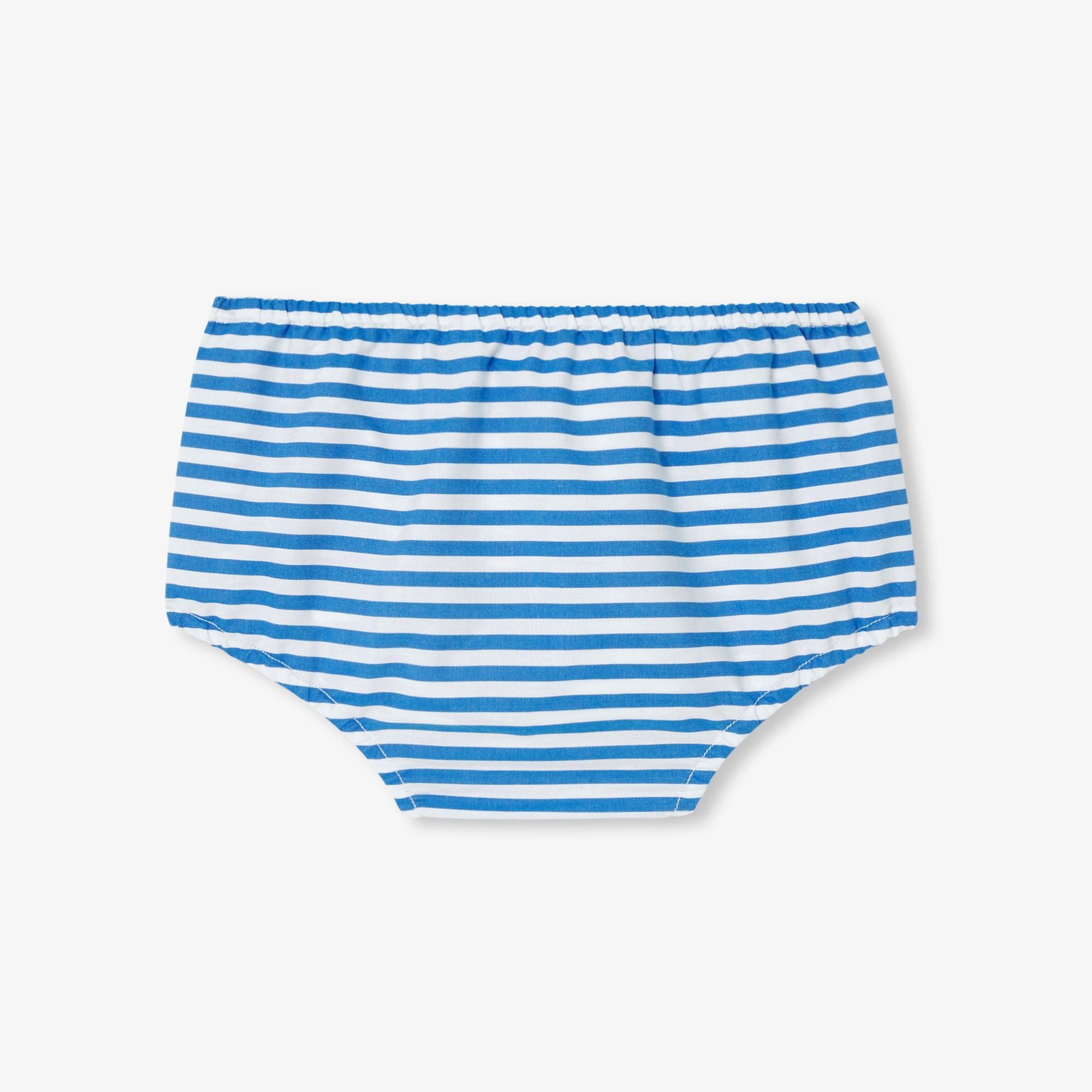 Jacadi Paris Yenidoğan Kız Bebek Çizgili Poplin Elbise