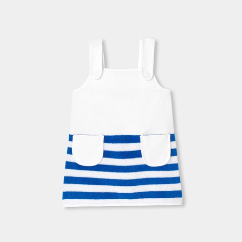  Jacadi Paris Kız Bebek Çizgili Taban Havlu Kumaş Elbise