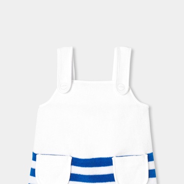  Jacadi Paris Kız Bebek Çizgili Taban Havlu Kumaş Elbise