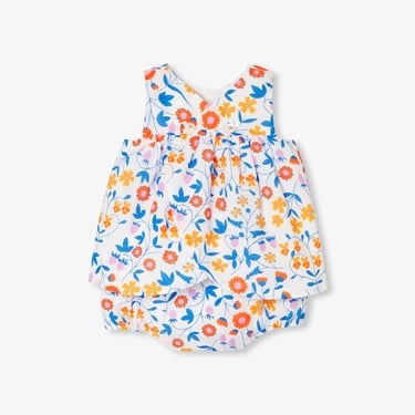  Jacadi Paris Yenidoğan Kız Bebek Çiçek Desenli İkili Set