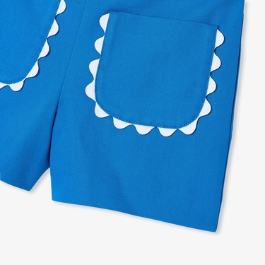  Jacadi Paris Kız Bebek Yama Cepli Twill Şort