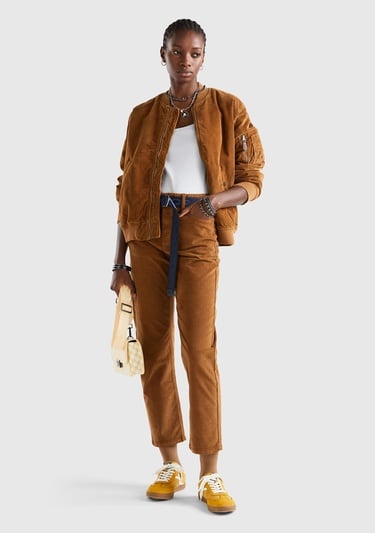  Unisex Kahverengi Bomber Ceket