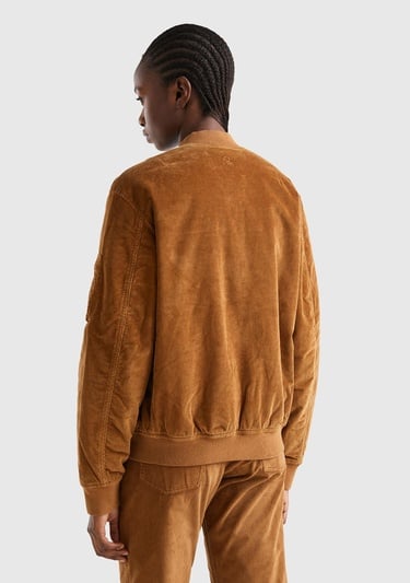  Unisex Kahverengi Bomber Ceket