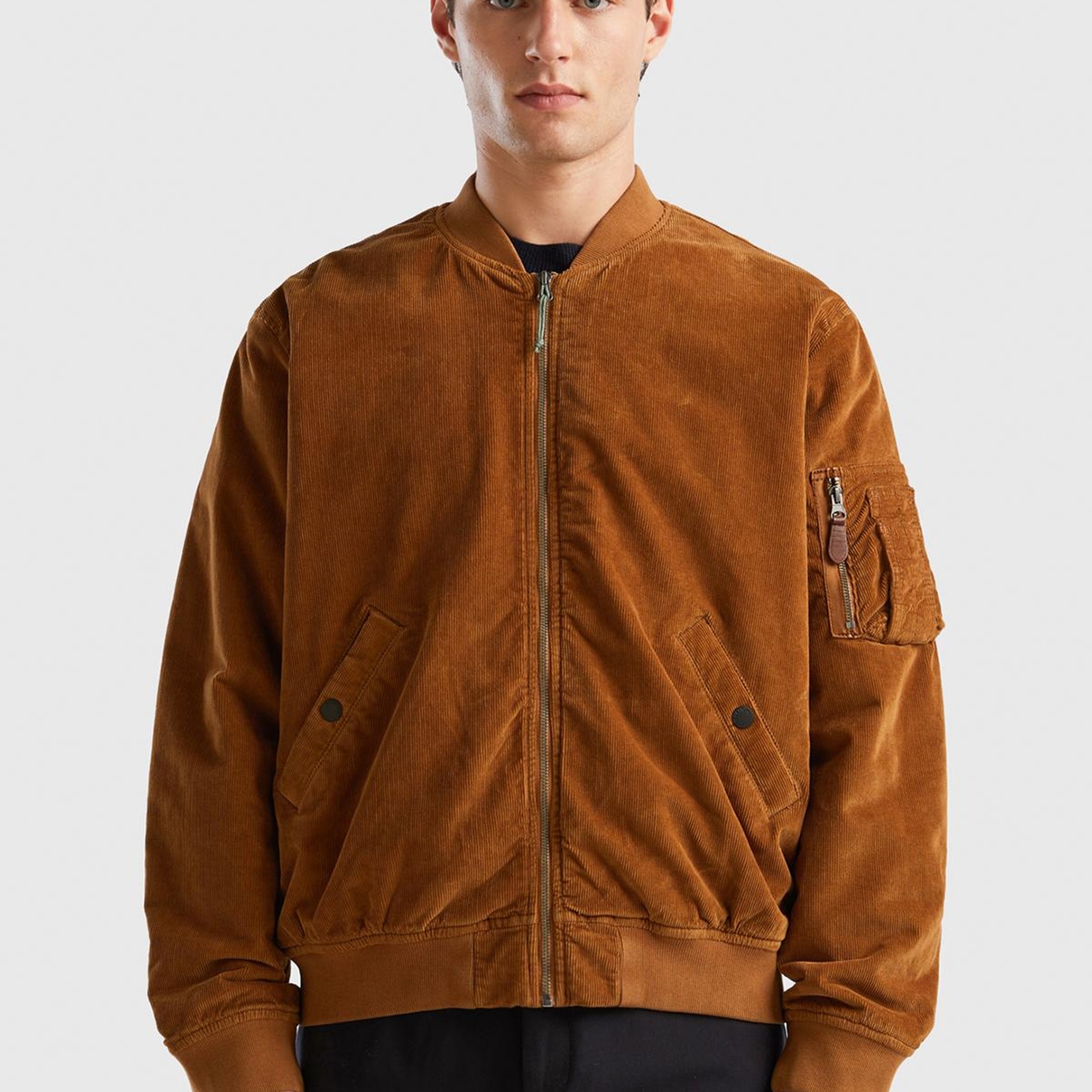 Unisex Kahverengi Bomber Ceket