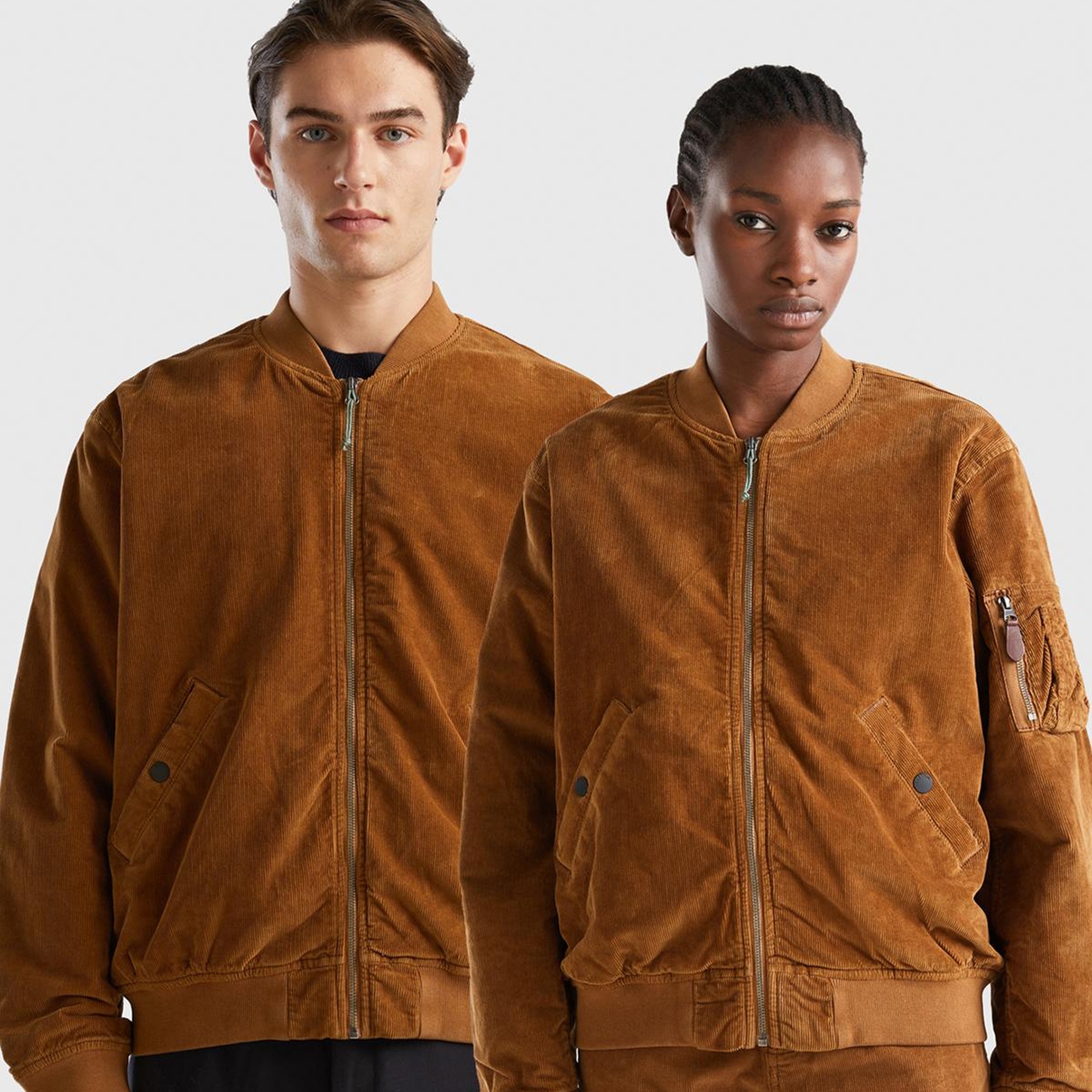 Unisex Kahverengi Bomber Ceket
