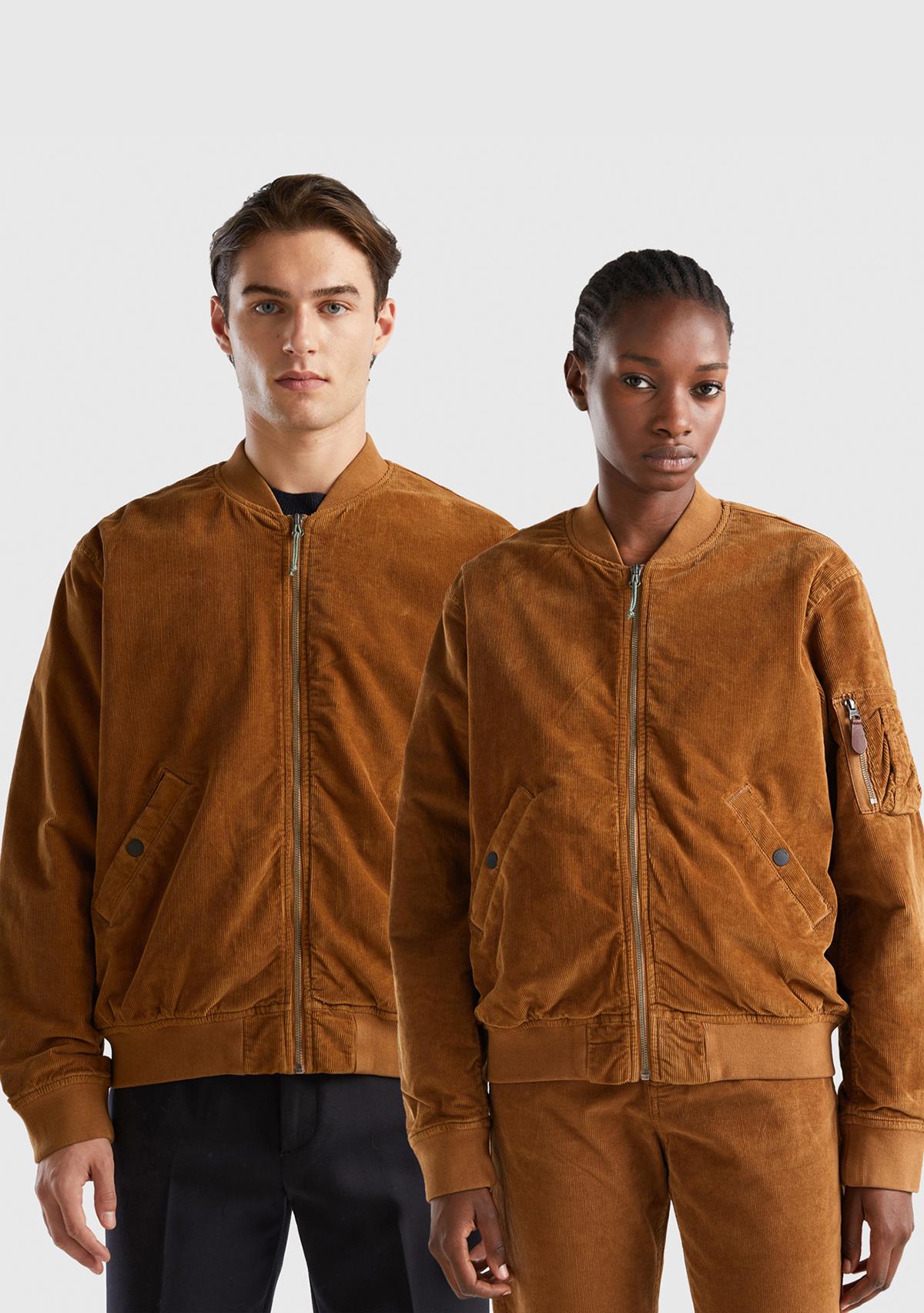  Unisex Kahverengi Bomber Ceket
