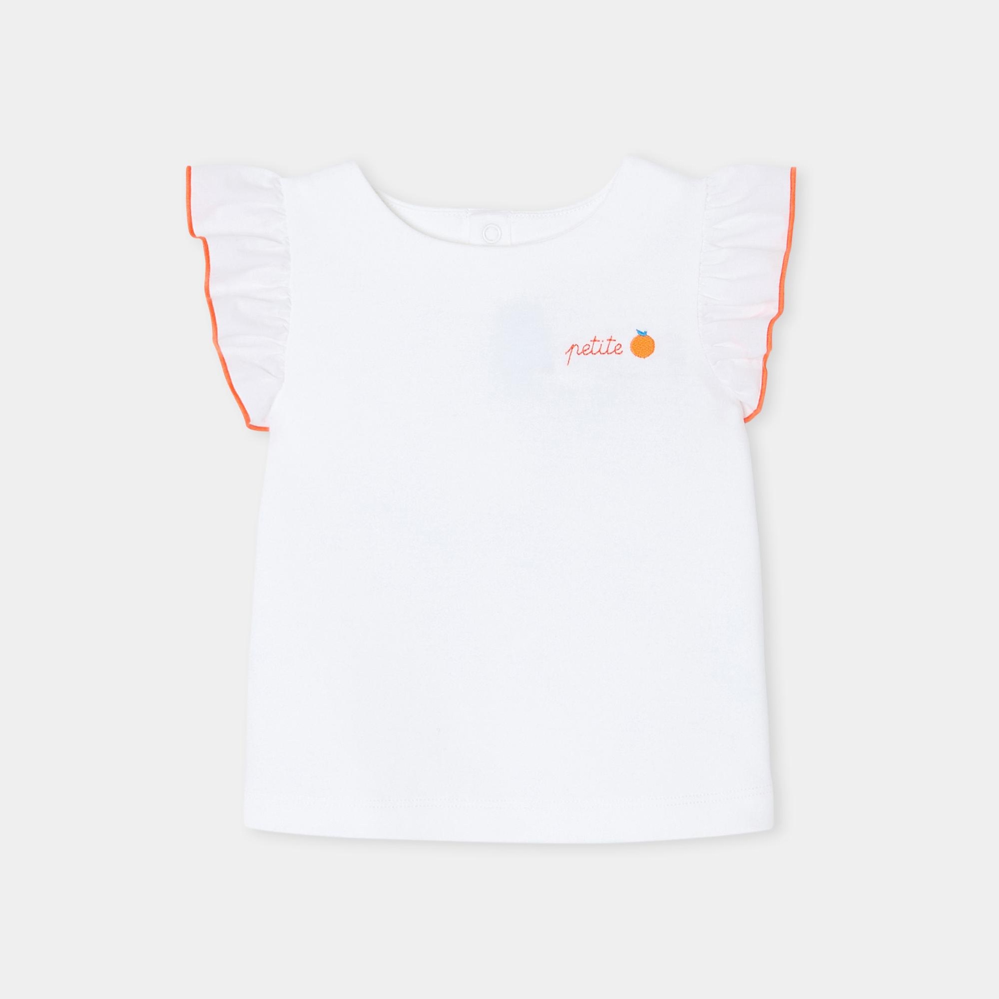 Jacadi Paris Kız Bebek Fırfır Kollu T-Shirt