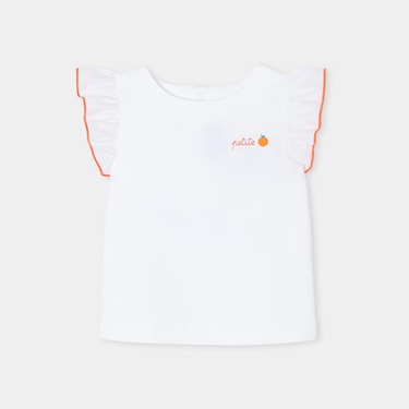  Jacadi Paris Kız Bebek Fırfır Kollu T-Shirt