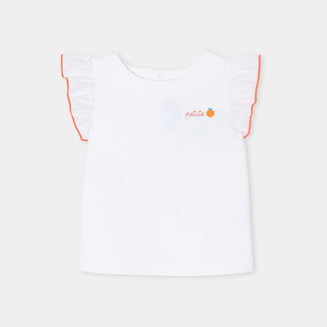  Jacadi Paris Kız Bebek Fırfır Kollu T-Shirt