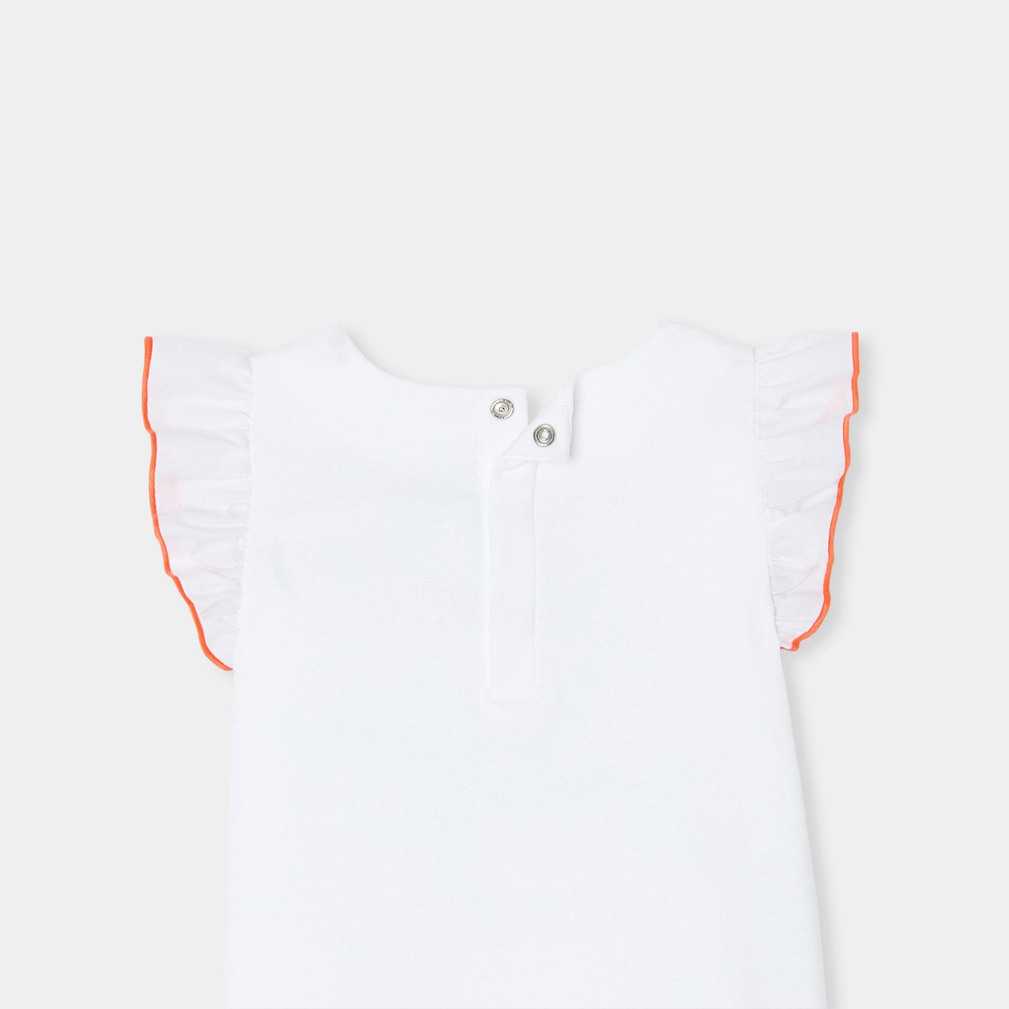 Jacadi Paris Kız Bebek Fırfır Kollu T-Shirt