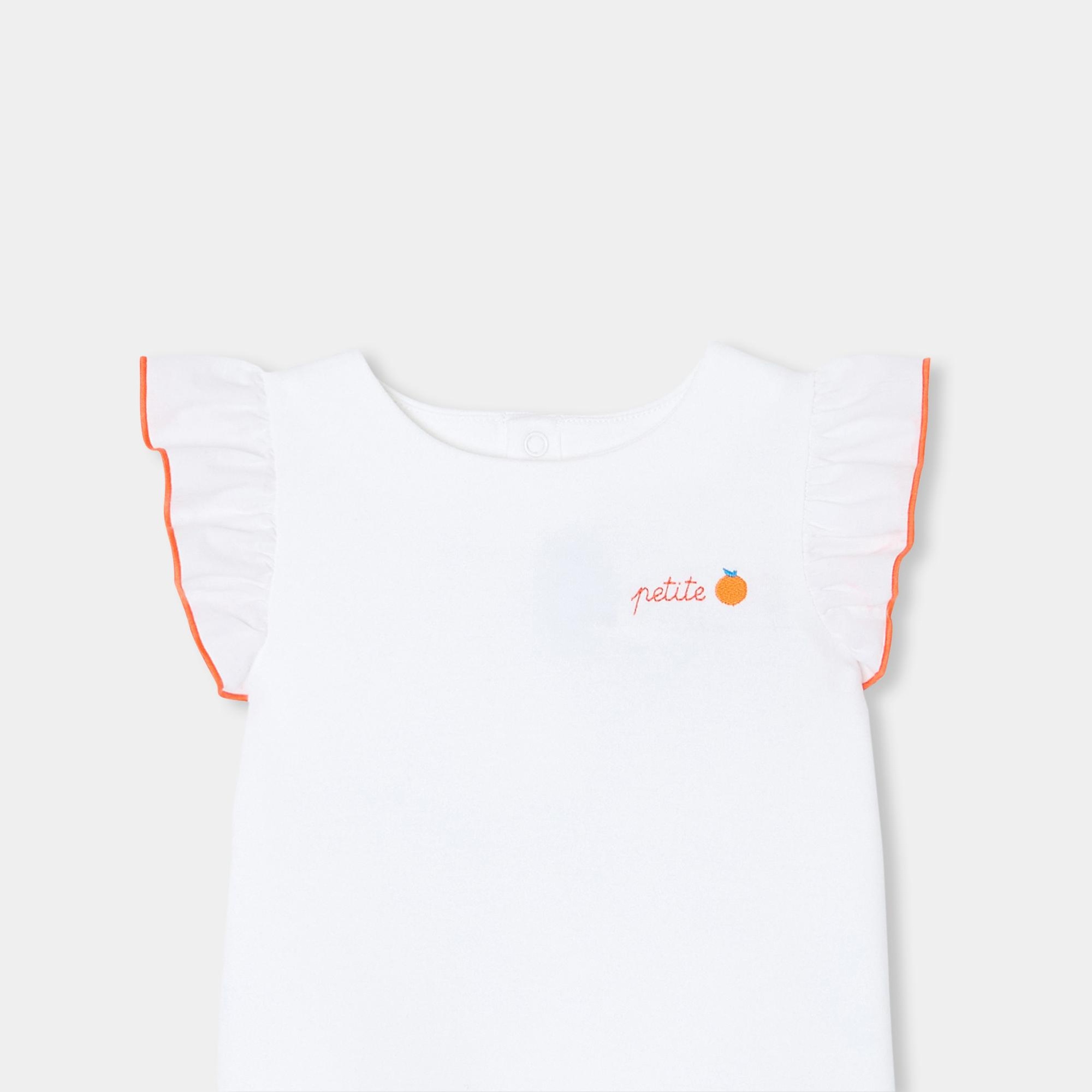 Jacadi Paris Kız Bebek Fırfır Kollu T-Shirt