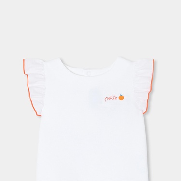  Jacadi Paris Kız Bebek Fırfır Kollu T-Shirt