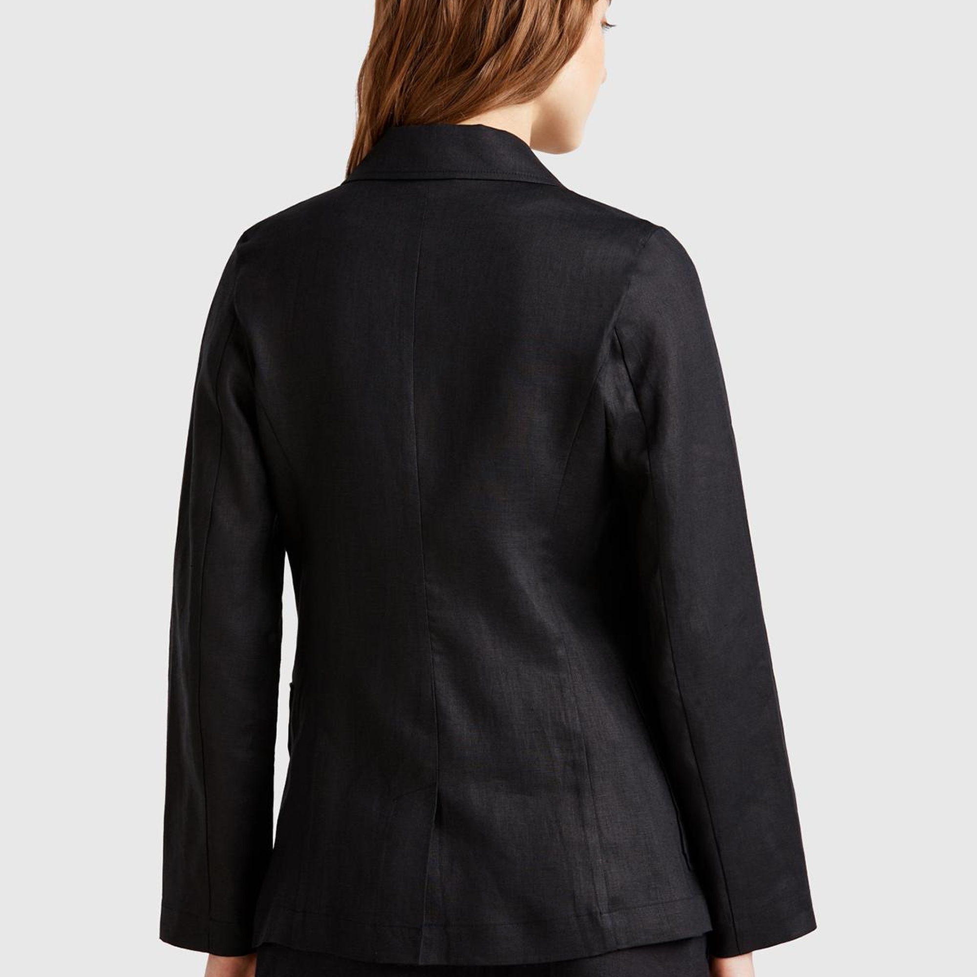 Kadın Siyah %100 Keten Ceket