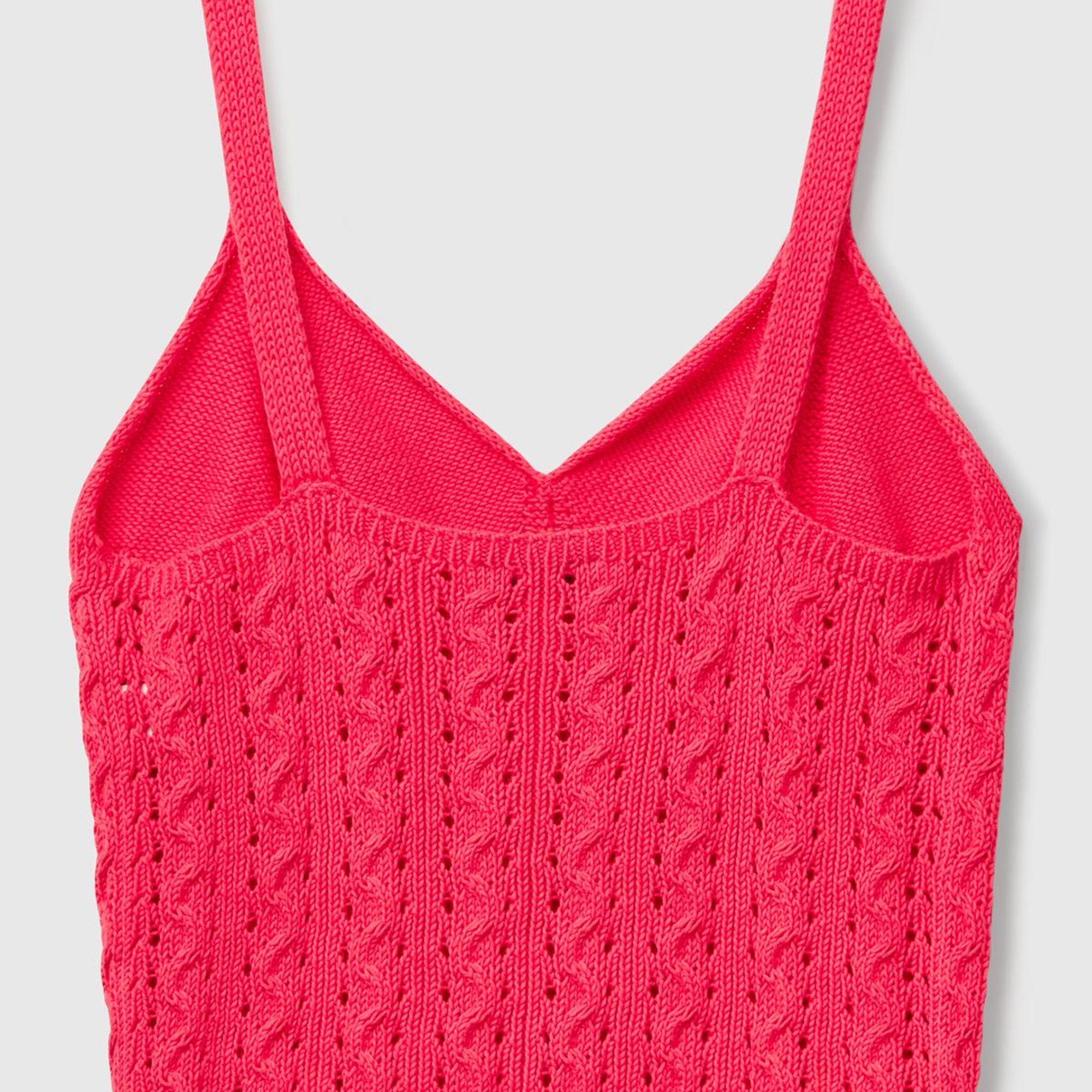 Kadın Turuncu %100 Koton Saç Örgülü Triko Atlet