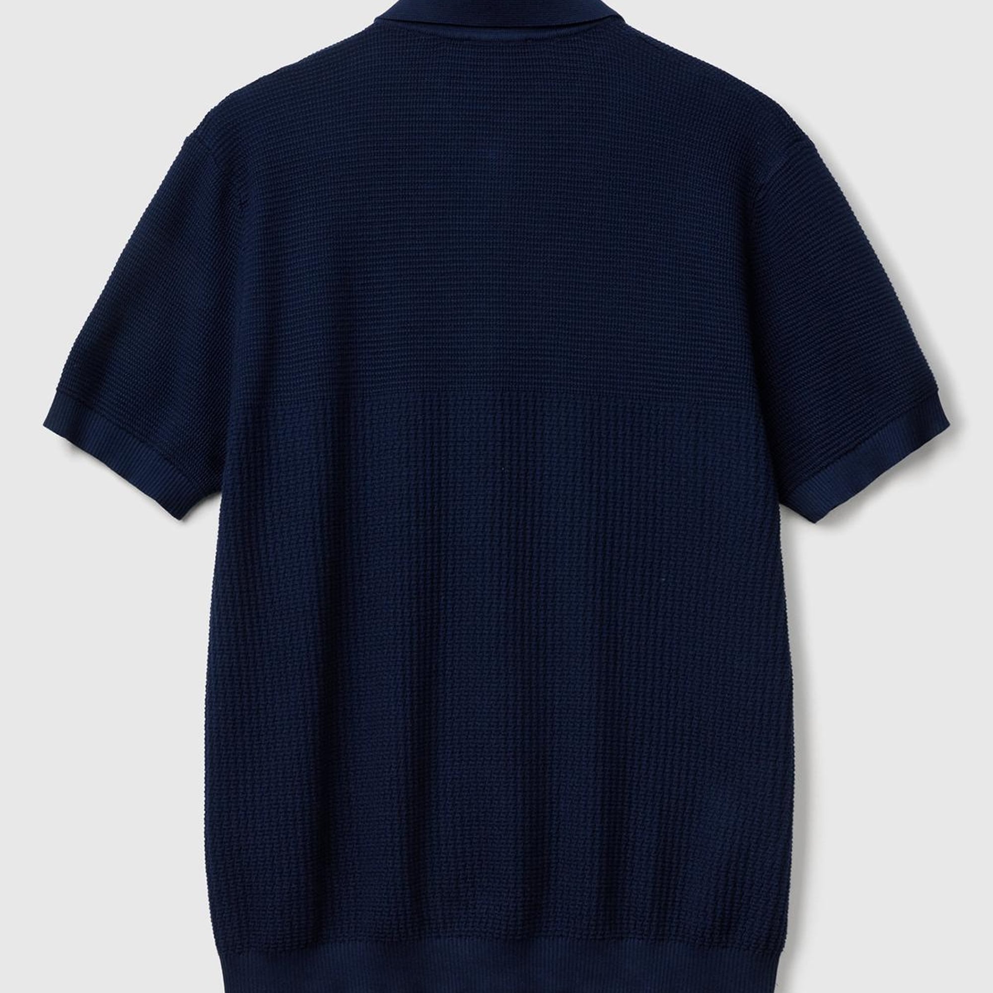 Erkek Lacivert %100 Koton Regular Fit Triko Polo Yaka  Kazak